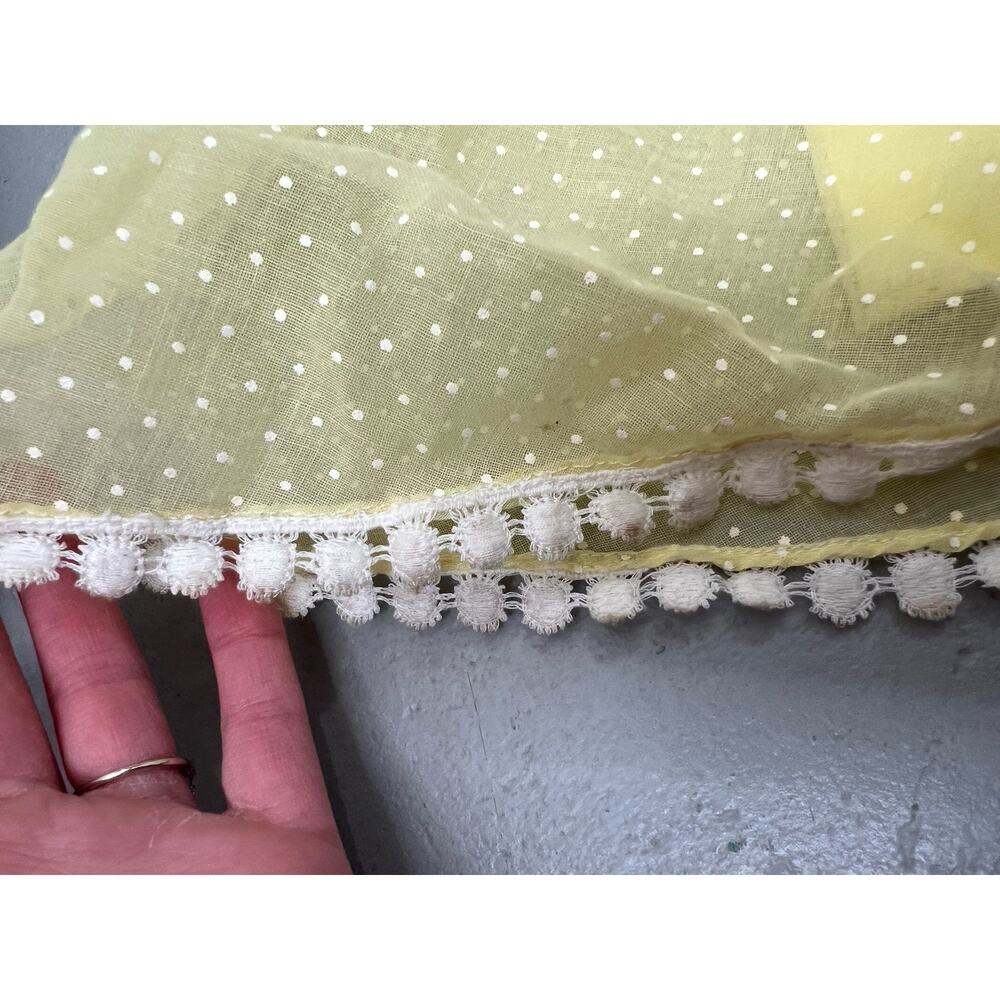 Vintage Sylvia Ann Yellow Swiss Dot Maxi Dress - Picture 7 of 15